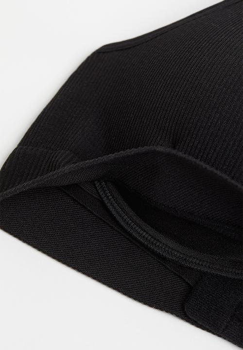 H&M - Seamless jersey push-up bra - black