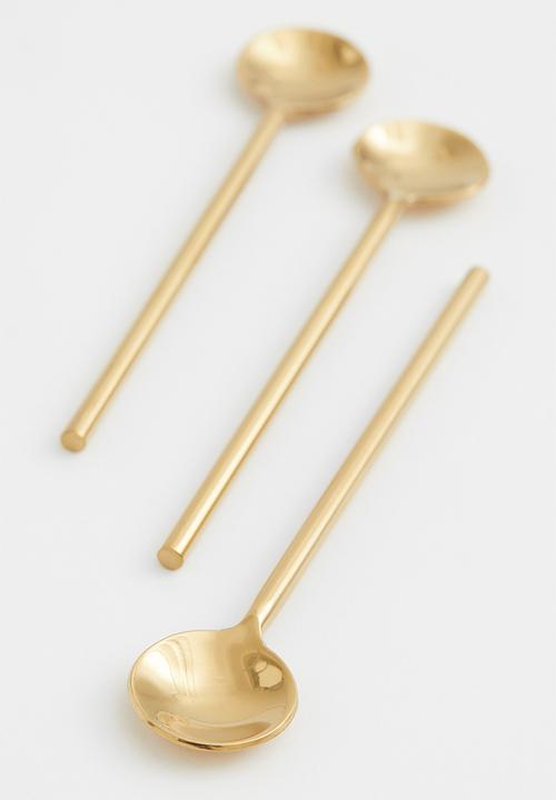 H&M - 3-pack spoons - gold