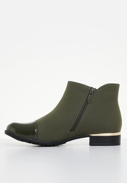 Miss Black - Hadar 1 ankle boot - olive