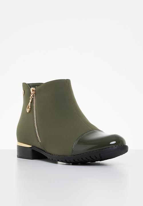 Miss Black - Hadar 1 ankle boot - olive