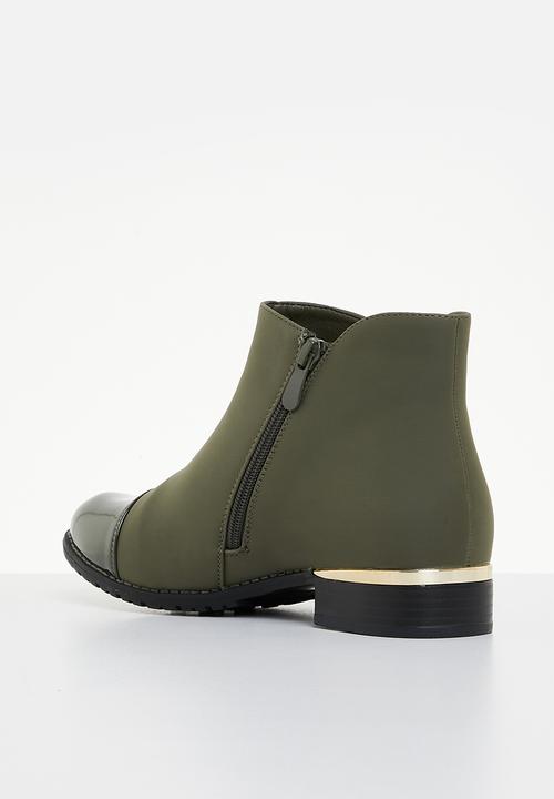 Miss Black - Hadar 1 ankle boot - olive