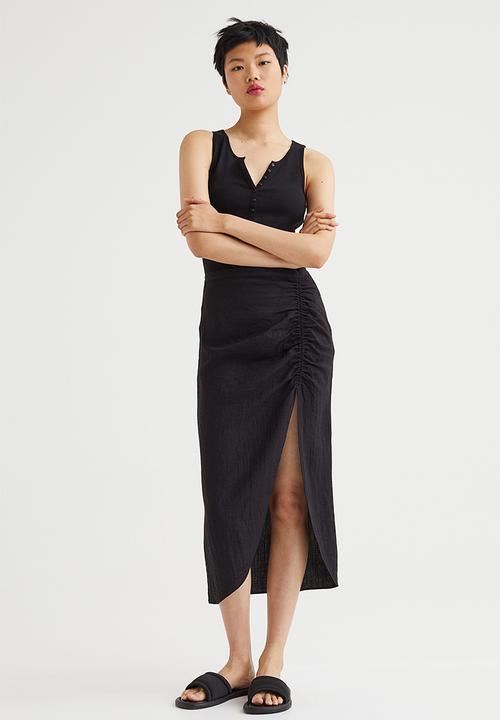 H&M - Ribbed cotton sleeveless top - black