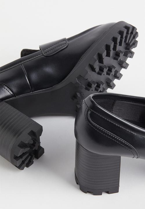H&M - Chunky heeled loafers - black