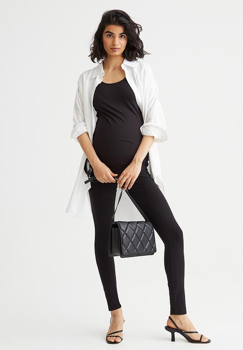 H&M - Mama 2-pack jersey leggings - black