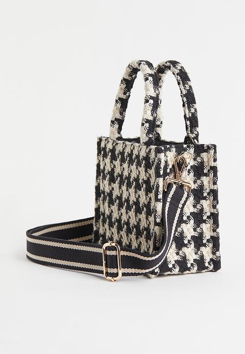 H&M - Small handbag - black/dogtooth patterned