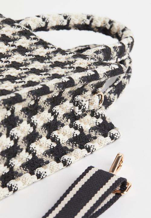 H&M - Small handbag - black/dogtooth patterned