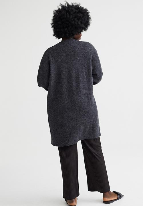 H&M - Long cardigan - dark grey marl