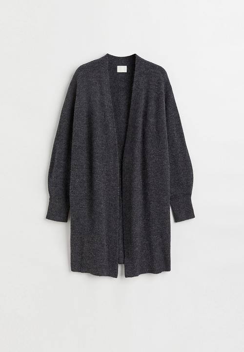 H&M - Long cardigan - dark grey marl