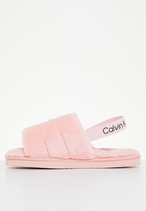 Calvin Klein - Home slipper fakefur elastic - pink blush