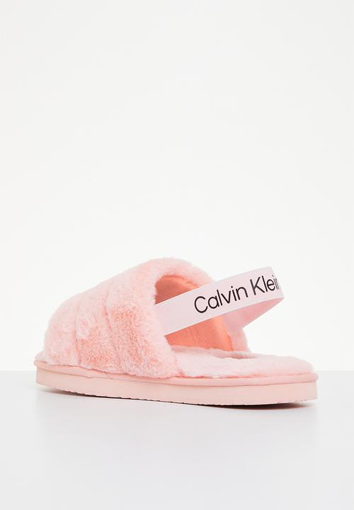 Calvin Klein - Home slipper fakefur elastic - pink blush