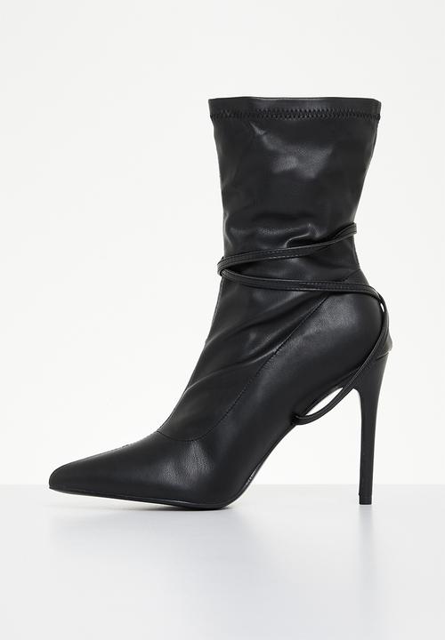 Public Desire - Candy sock boot - black