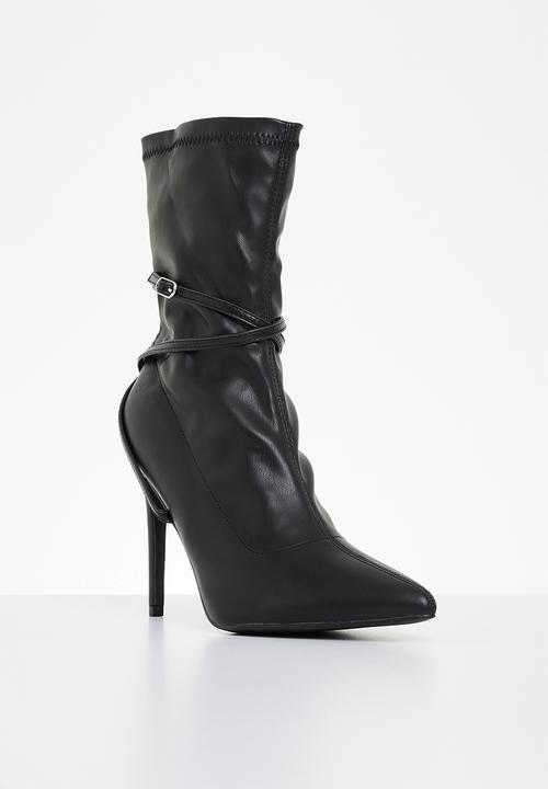 Public Desire - Candy sock boot - black