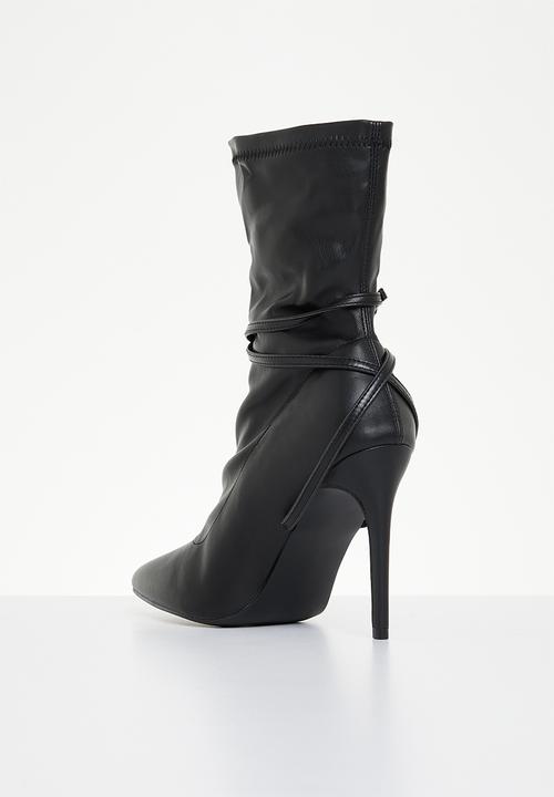 Public Desire - Candy sock boot - black