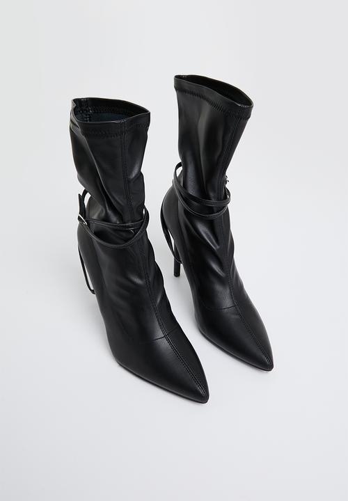 Public Desire - Candy sock boot - black