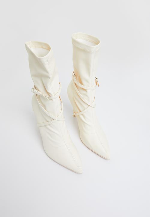 Public Desire - Candy sock boot - ecru