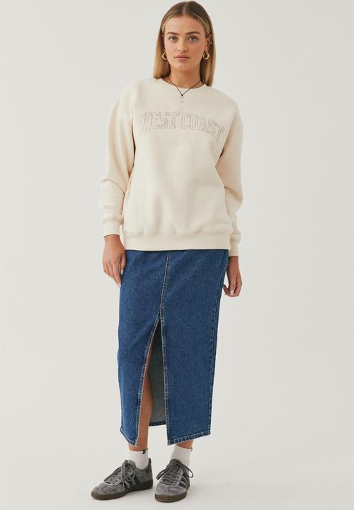 Supré  - Tonya oversized crew jumper - cookies and cream/west coast