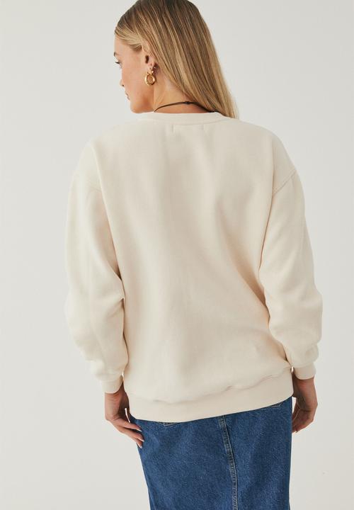 Supré  - Tonya oversized crew jumper - cookies and cream/west coast