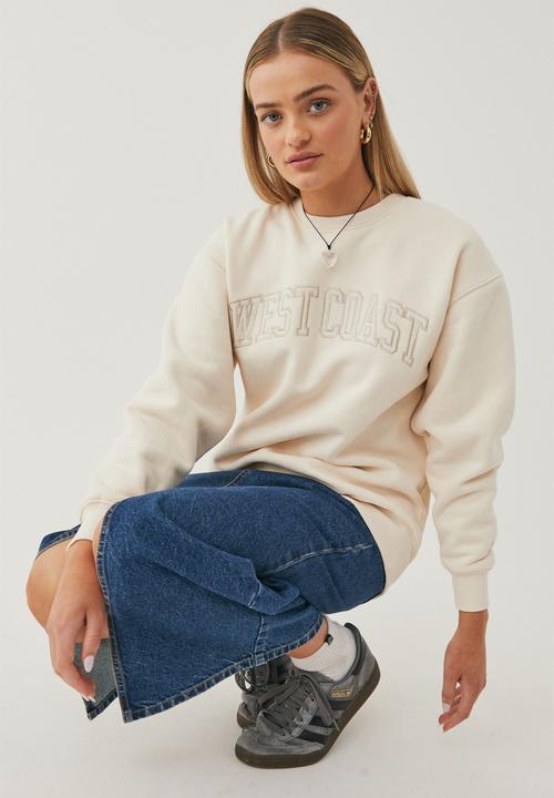 Supré  - Tonya oversized crew jumper - cookies and cream/west coast
