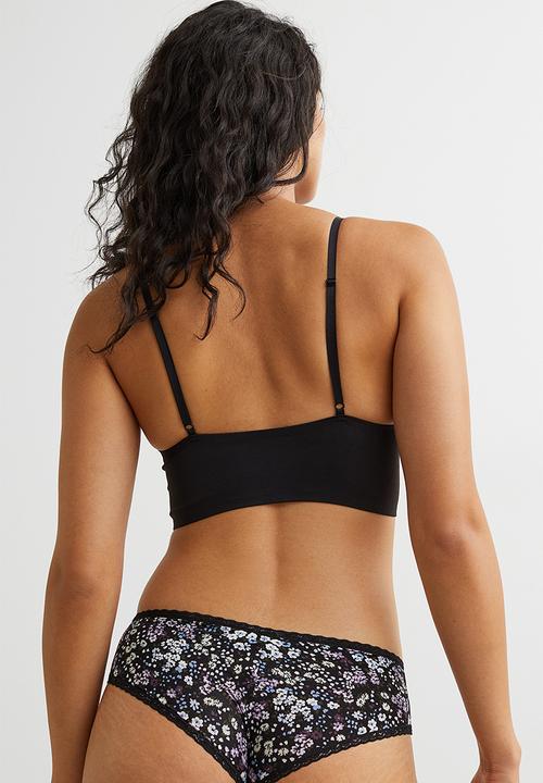 H&M - 3 Pack hipster briefs - black/floral