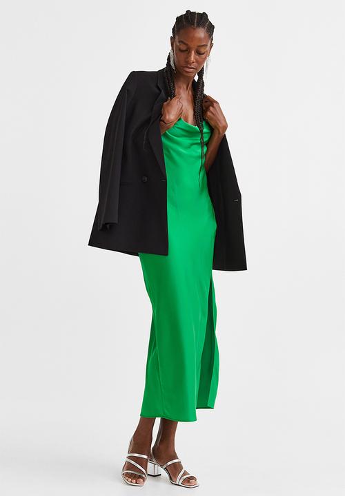 H&M - Satin slip dress - green