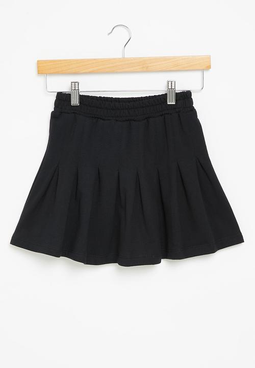 Superbalist - Cotton pleated skirt - black
