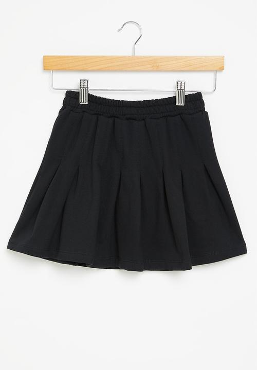 Superbalist - Cotton pleated skirt - black