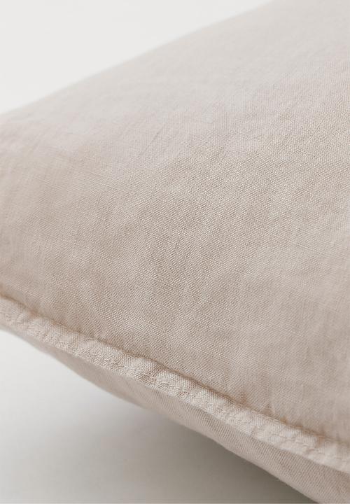 H&M - Washed linen pillowcase - beige