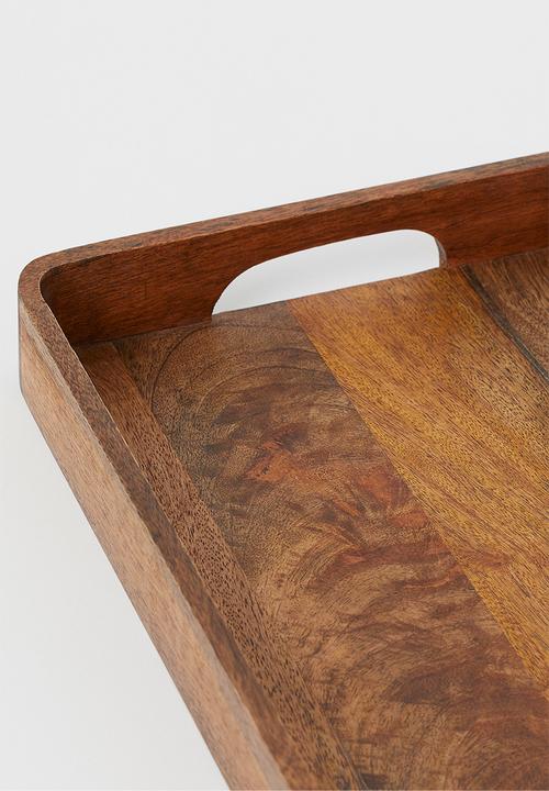 H&M - Wooden tray - brown