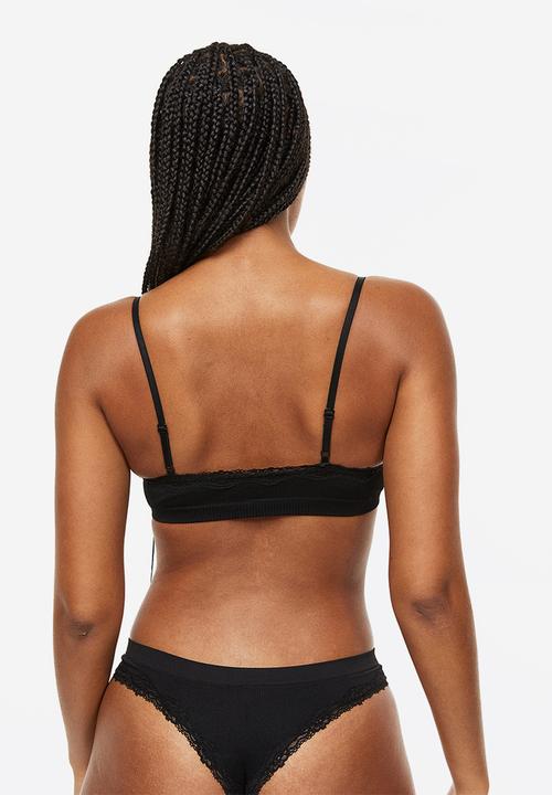 H&M - Seamless padded bra - black