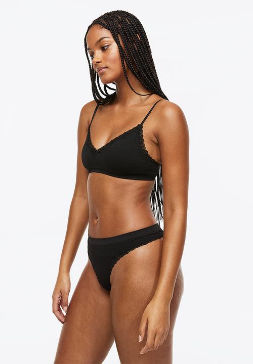 H&M - Seamless padded bra - black