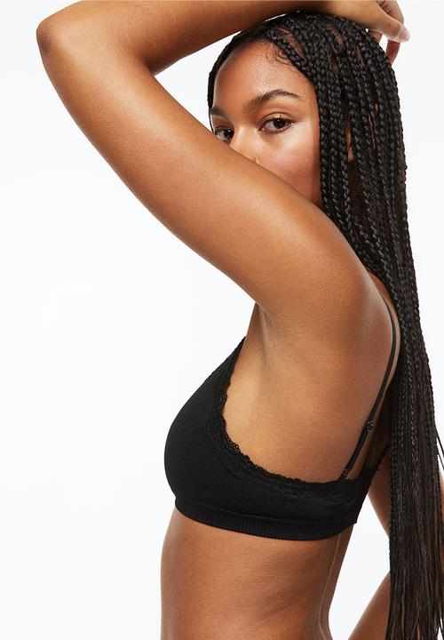 H&M - Seamless padded bra - black