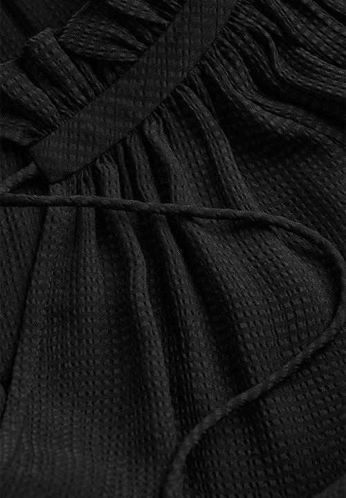 H&M - Tie-detail blouse - black