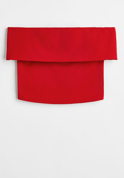 H&M - Off-the-shoulder top - red