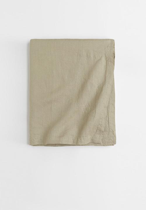 H&M - Washed linen tablecloth - green