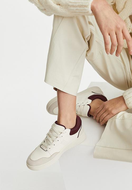 H&M - Trainers - cream & burgundy 