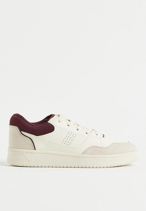 H&M - Trainers - cream & burgundy 