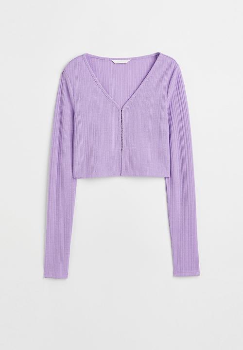 H&M - Short cardigan - light purple
