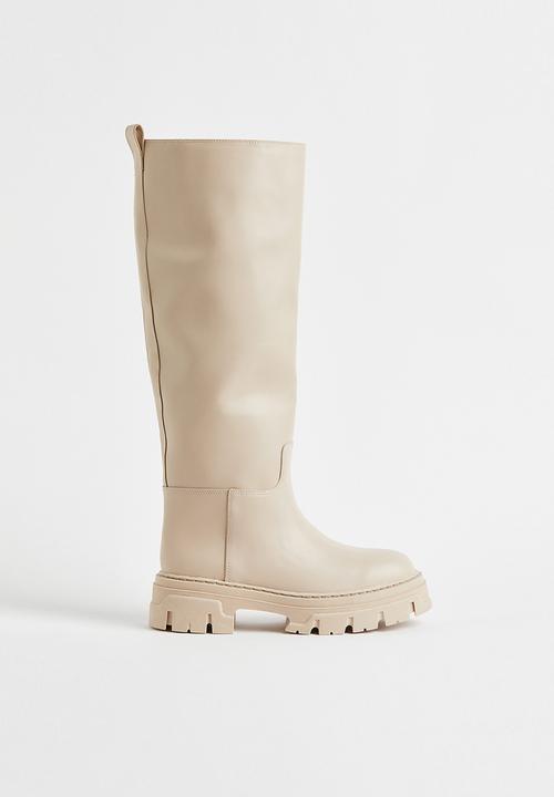 H&M - Knee-high boots - light beige