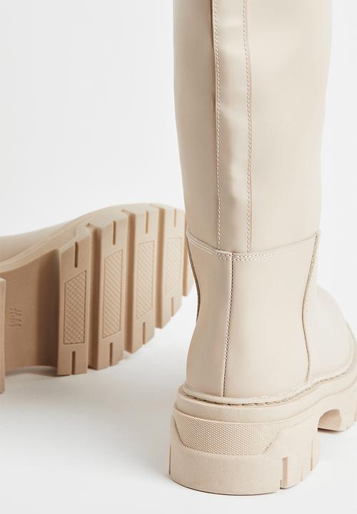 H&M - Knee-high boots - light beige