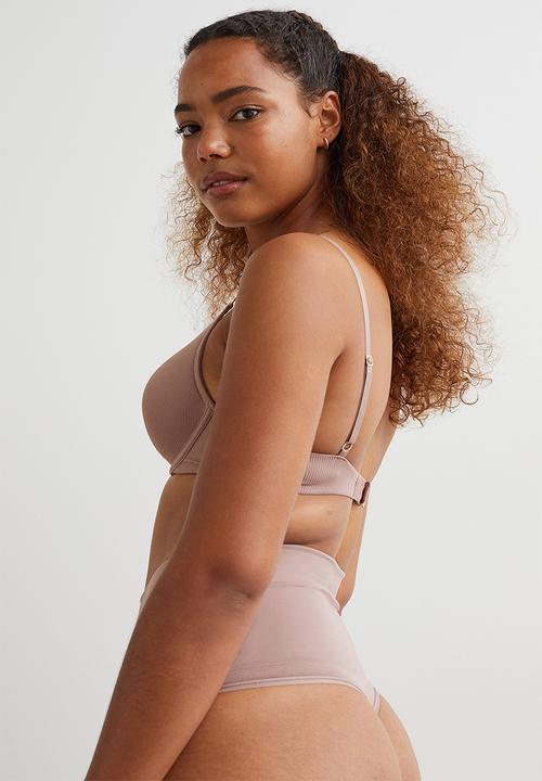 H&M - 2 Pack medium shaping thongs - old rose 