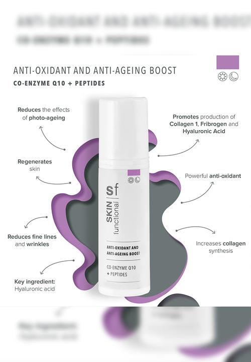 SKIN functional - Co-Enzyme Q10 + Peptides, Anti-Oxidant & Anti-Ageing Boost