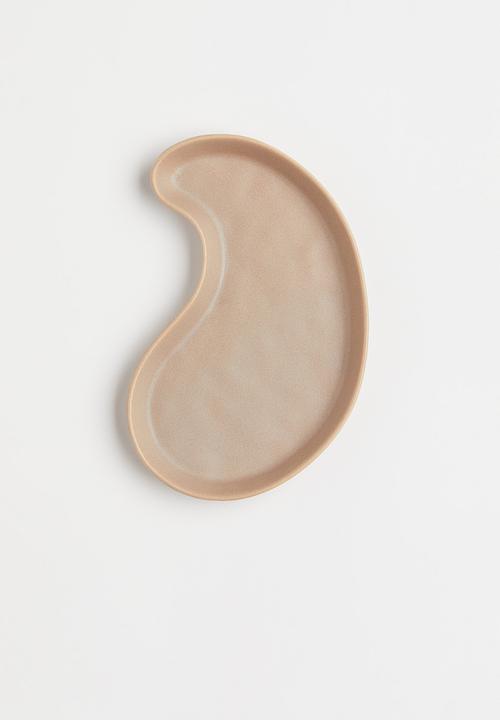 H&M - Small stoneware tray - beige