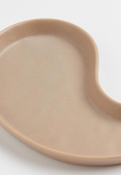 H&M - Small stoneware tray - beige