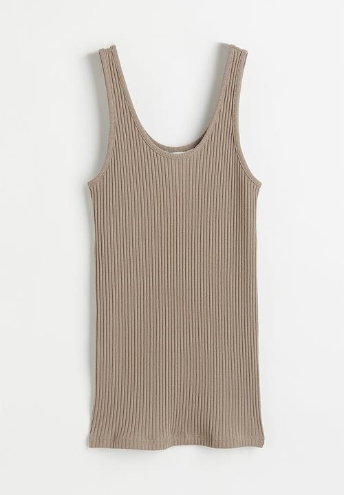 H&M - Ribbed vest top - mole