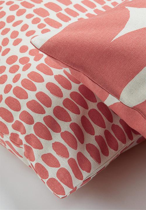 H&M - 2-pack patterned cotton cushion covers - multi/pink
