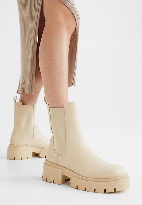 H&M - Platform chelsea boots - light beige