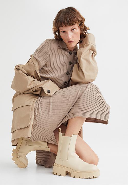 H&M - Platform chelsea boots - light beige