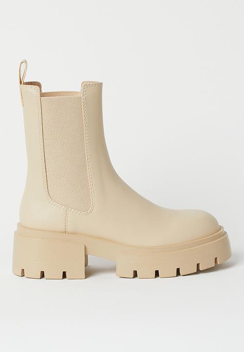 H&M - Platform chelsea boots - light beige