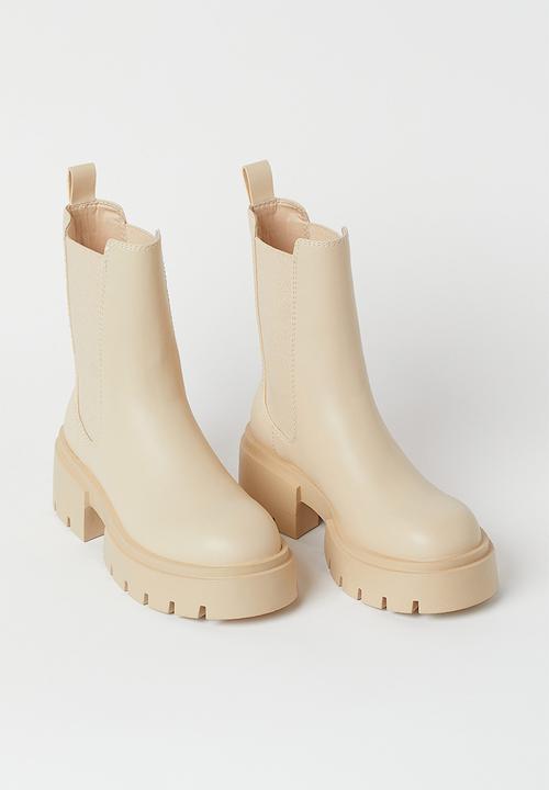 H&M - Platform chelsea boots - light beige