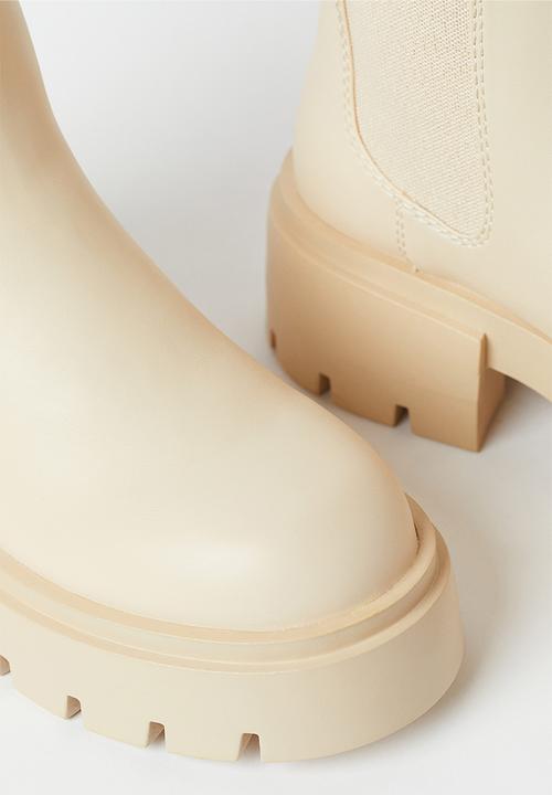 H&M - Platform chelsea boots - light beige